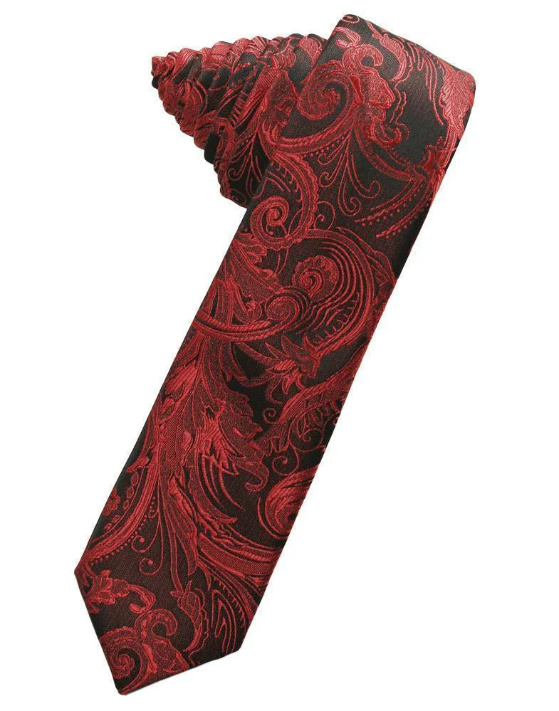 Tapestry Skinny Necktie Self Tie