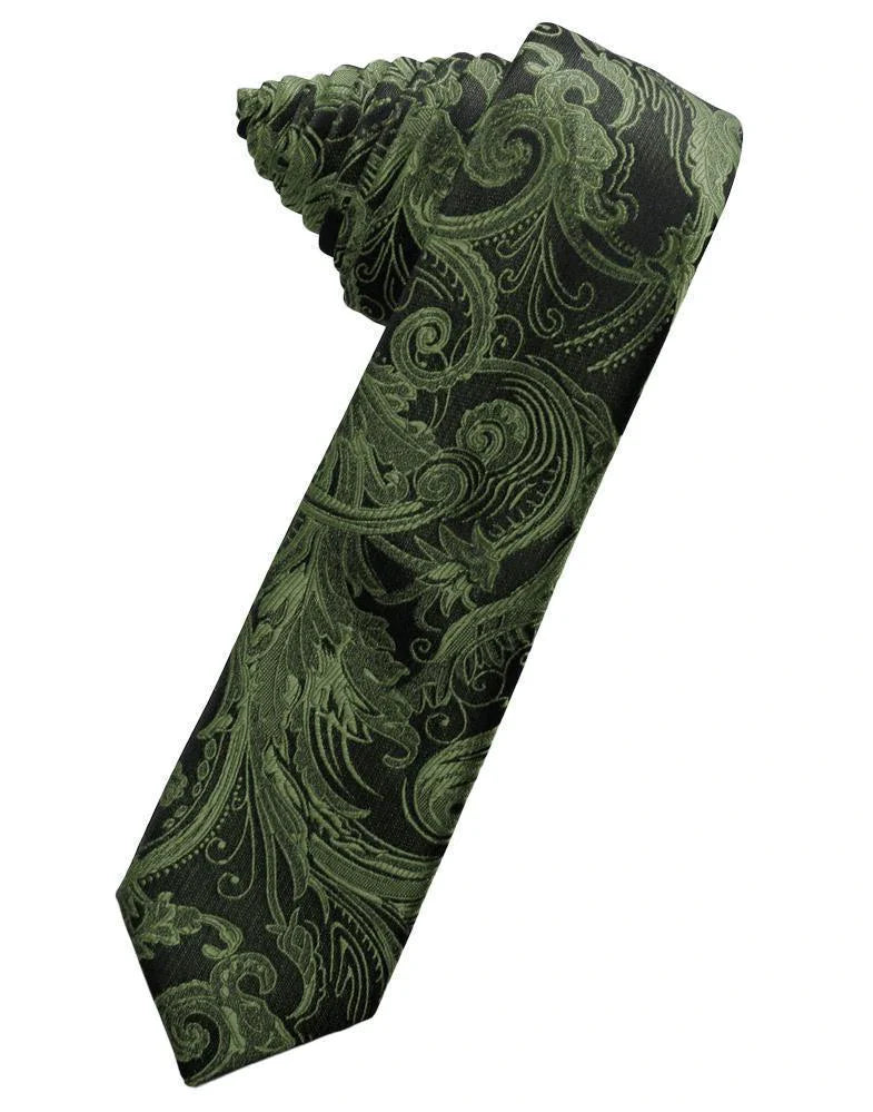 Tapestry Skinny Necktie Self Tie