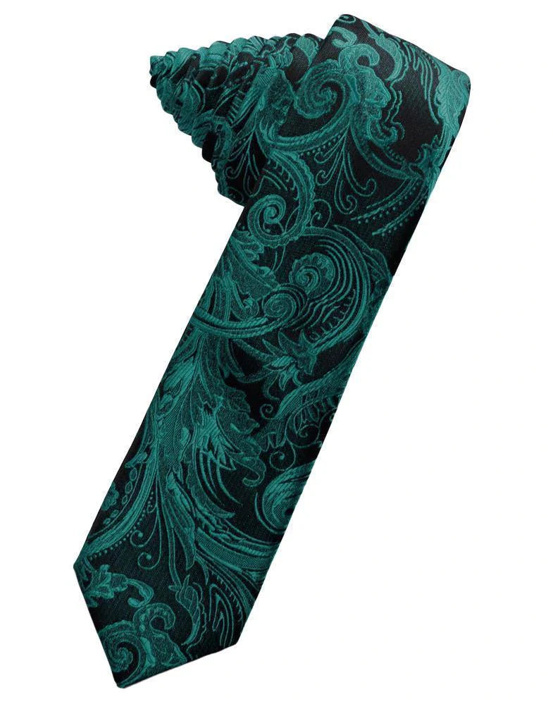 Tapestry Skinny Necktie Self Tie